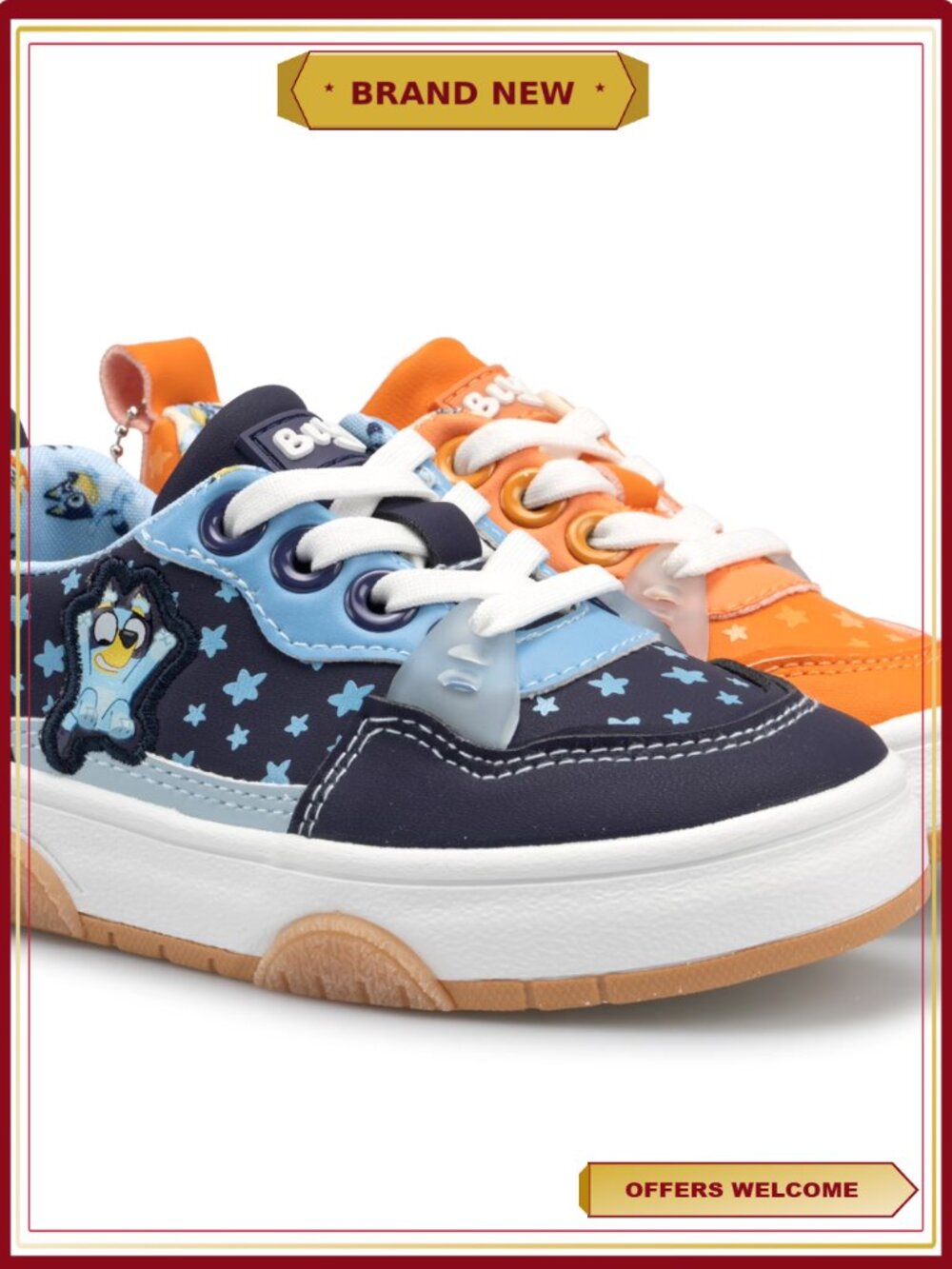 Bluey Toddler Boys Low Top Slip On Casual Sneaker